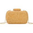 thumbnail image 1 of Bolso pequeño de paja para mujer, bolso tejido de rafia para verano, bolso de noche de mimbre para fiesta y boda, 1 of 5