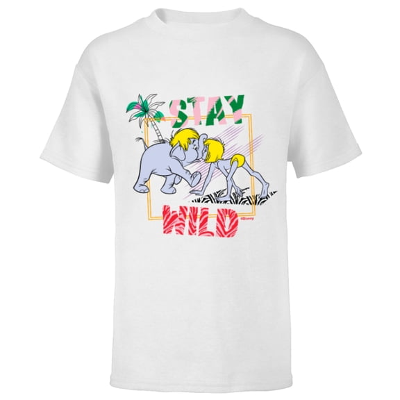 Disney The Jungle Book 55th Anniversary Stay Wild - Short Sleeve T-Shirt for Kids - Customized-White