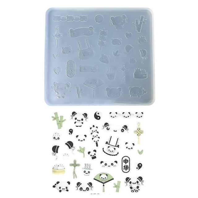 Flexible Silicone Molds Panda Shaped Accessories Epoxy Resin Mold Ornament