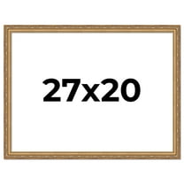 27x20 Frame Gold Solid Wood Picture Frame Width 1.25 Inches | Interior Frame Depth 0.375 Inches |