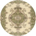 thumbnail image 1 of Ahgly Company Machine Washable Indoor Round Contemporary Brown Area Rugs, 5' Round, 1 of 7