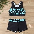 thumbnail image 6 of UTSJKR Womens Bikini Tops with Boy Shorts 2 Piece Swimsuit Suit Bathing Push-up Beachwear Swimwear Swimwears Tankinis Set Womens Bathing Blue Black S, 6 of 6