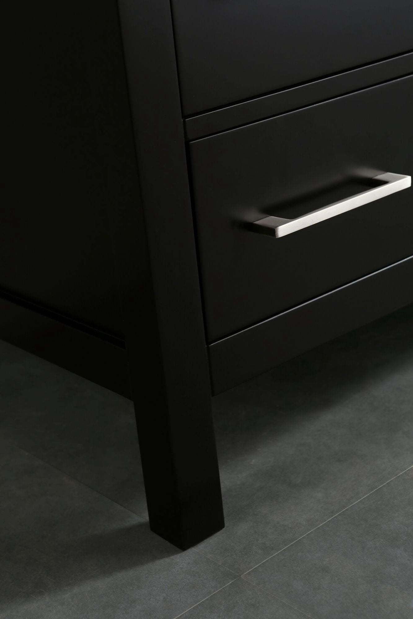 Design Element London 48" Single Sink Bathroom Vanity Set in Espresso with Gray Quartz Top