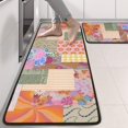 thumbnail image 2 of Kitchen Rugs Sets Of 2,Pioneer Flower Floral Print Pattern Anti Fatigue Kitchen Mat Rugs Non Slip Washable,Decorative Kitchen Floor Mats for Kitchen,Sink,Laundry,17"x47"+17"x47", 2 of 5