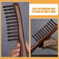 thumbnail image 4 of CTIRCHIU Wood Hair Detangler Comb with Wide Teeth and Rounded Tips for Gentle Styling, 4 of 8