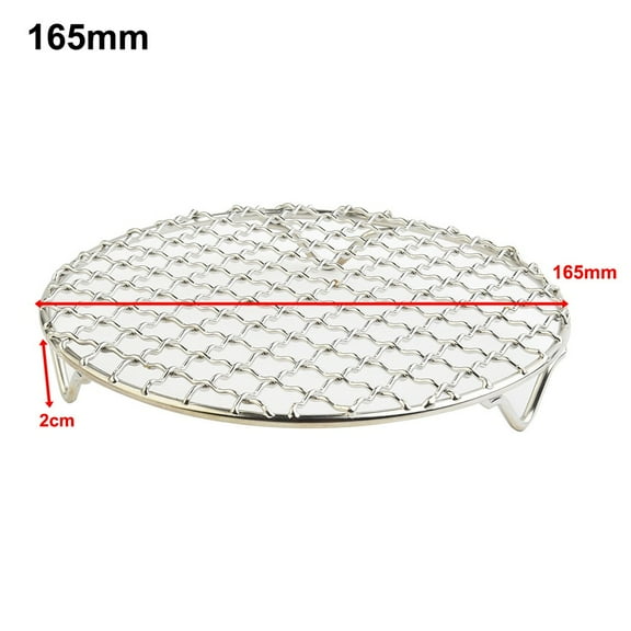 Wuweikeji Round Cooling Rack - Stainless Steel Wire Oven Grill Sheet for Baking, Roasting, BBQ - Durable 3-Leg Design 6.5 inch- Versatile Kitchen Bakeware for Pies, Cakes, Pizza