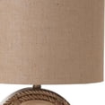 thumbnail image 3 of HomeRoots 488383 31 x 8 x 4.5 in. Brown Sand Dollar Table Lamp with Tan Drum Shade - Set of 2, 3 of 3