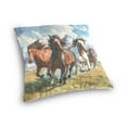 thumbnail image 3 of Horses Running Throw Pillow Covers Couch Pillowcases Decor for Bed Sofa 18" x 18", 3 of 7