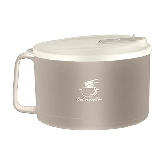 CASAFUN Microwave Ramen Bowl with Handles,Soup Bowl with Lid and 304 Stainless Steel Liner Heat insulation and anti scalding,for Soup and Instant Noodles,Oatmeal, Gumbo, Salad,BPA Free