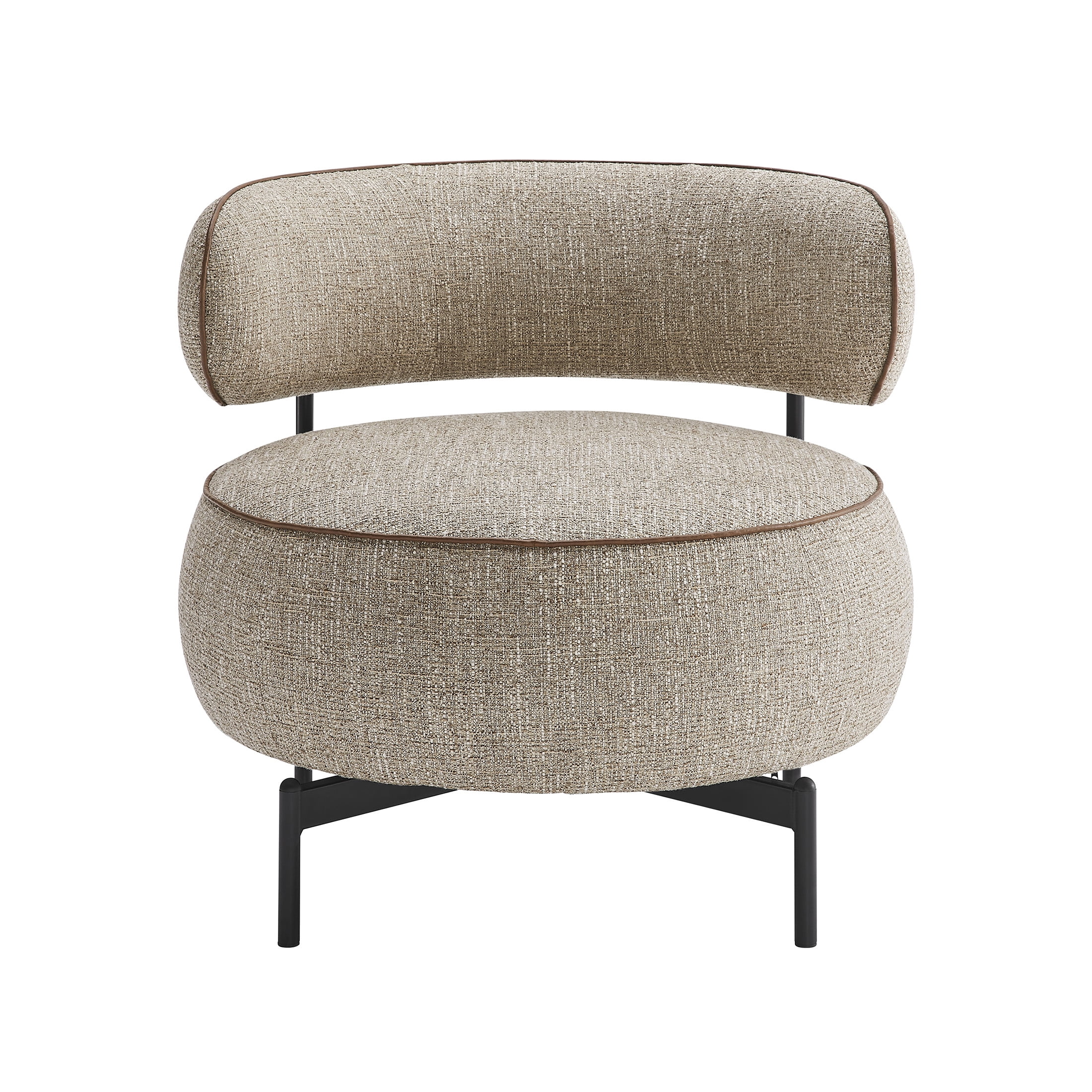 OakvillePark Varn Contemporary Chenille Swivel Chair, Brown