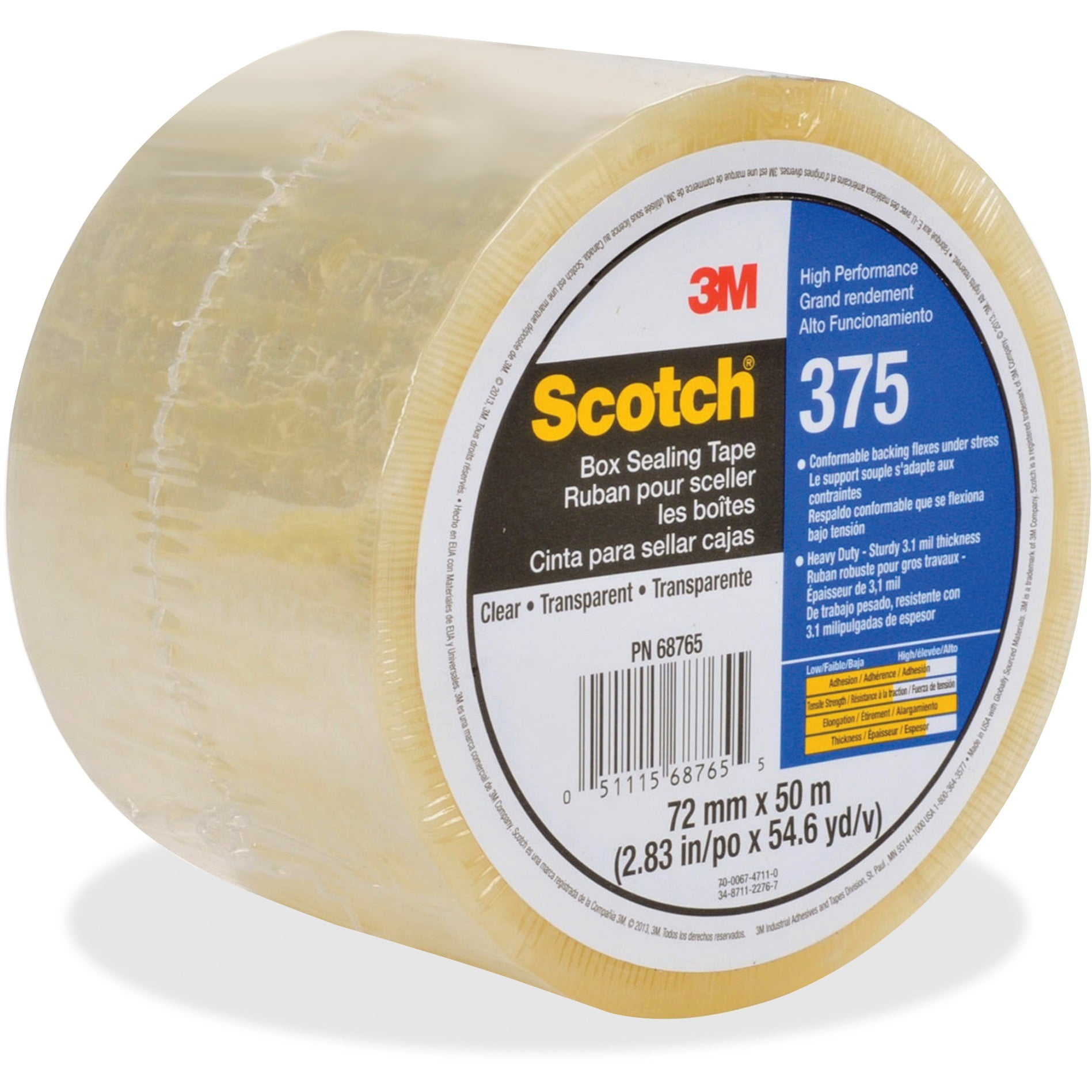 Scotch BoxSealing Tape 375, Clear, 24 / Carton (Quantity) Walmart