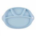 thumbnail image 1 of Food Grade Silicone Kids Partition Tray Drop-proof Rices Dish Holder Baby Separate Plate Children's Cutlery (Sky-blue), 1 of 8