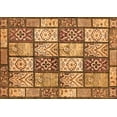 thumbnail image 1 of Ahgly Company Indoor Rectangle Abstract Orange Modern Area Rugs, 2' x 4', 1 of 4