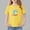 Yellow, variant on Spazoro Girls T-Shirts Tee, 100%Cotton Crew Neck Cute Print Short Sleeve Casual Tops for Kids White Size 8
