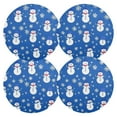 thumbnail image 2 of Snowmen and Snowflakes 15.4in Diameter PVC Plate Mat, Heat-Resistant and Cuttable, Kitchen Decor, 2 of 7