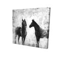 thumbnail image 1 of Chevaux Noir et Blanc - Toile 36"x36 Pouces - Impression à la Demande, 1 of 5