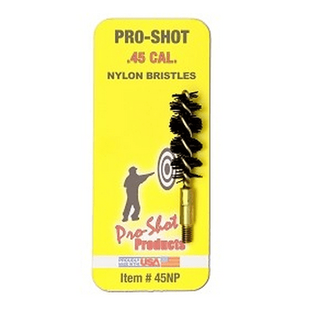 PRO-SHOT NYLON PISTOL BRUSH .45 CAL (Best Pistol Cleaning Products)