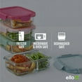thumbnail image 4 of Ello Color Lock 8pc 3.4 Cup Divided  Glass Meal Prep Set, 4 of 13