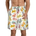 thumbnail image 2 of Uemuo Boho Bunny Pattern Men's Swim Trunks Hawaiian Beach Bathing Suit Swimsuits Beach Quick-Dry Shorts with Pockets-X-Large, 2 of 9
