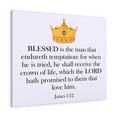 thumbnail image 5 of Scripture Canva Crown of Life James 1:12  Scripture Bible Verse Canvas Christian Wall Art Ready to Hang Unframed, 5 of 7