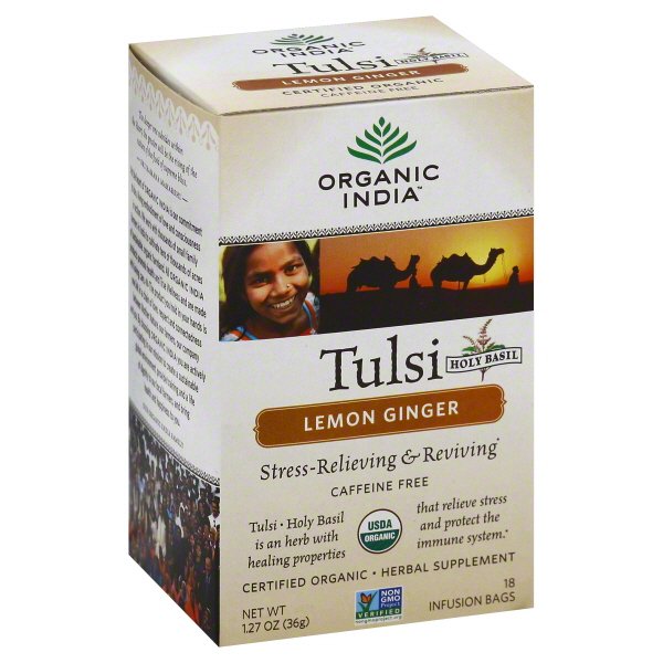 ORGANIC INDIA Tulsi Lemon Ginger Tea - Delicious Holy ...
