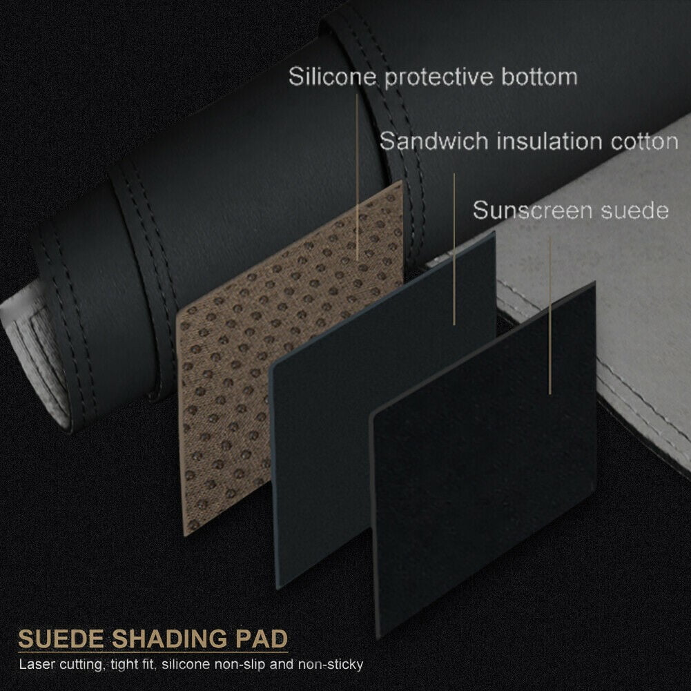 Leather Car Dashboard Protects Mat Dash Cover for Ford Fusion 2013- 2017 2018 With Sound Black
