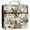 Lily Motifs Pattern, variant on Water-Resistant 3-Ring Binder Organizer with Multiple Pockets Zipper Binder Bag for Office Coral and Teal Floral Pattern