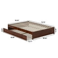 thumbnail image 5 of Barcelona Full Solid Wood Panel Platform Bed with Twin Trundle in Walnut, 5 of 5