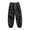 Black, variant on asjyhkr Pants for Men Drawstring With Pocket Elastic Waist Loose Fitted Hiking Running Athletic Joggers
