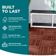 thumbnail image 3 of Bliss Outdoors Hardwood 6-Slat Interlocking Acacia Wooden Deck Tiles, Red, Set of 30, 3 of 12