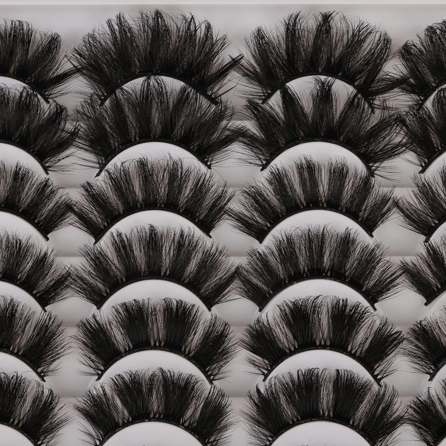 False Eyelashes 48 Pairs 6 Styles Mixed Fake Eye Lashes Bulk Wholesale Dramatic Thick 5D Wispy Strip Faux Mink Eyelashes Multipack