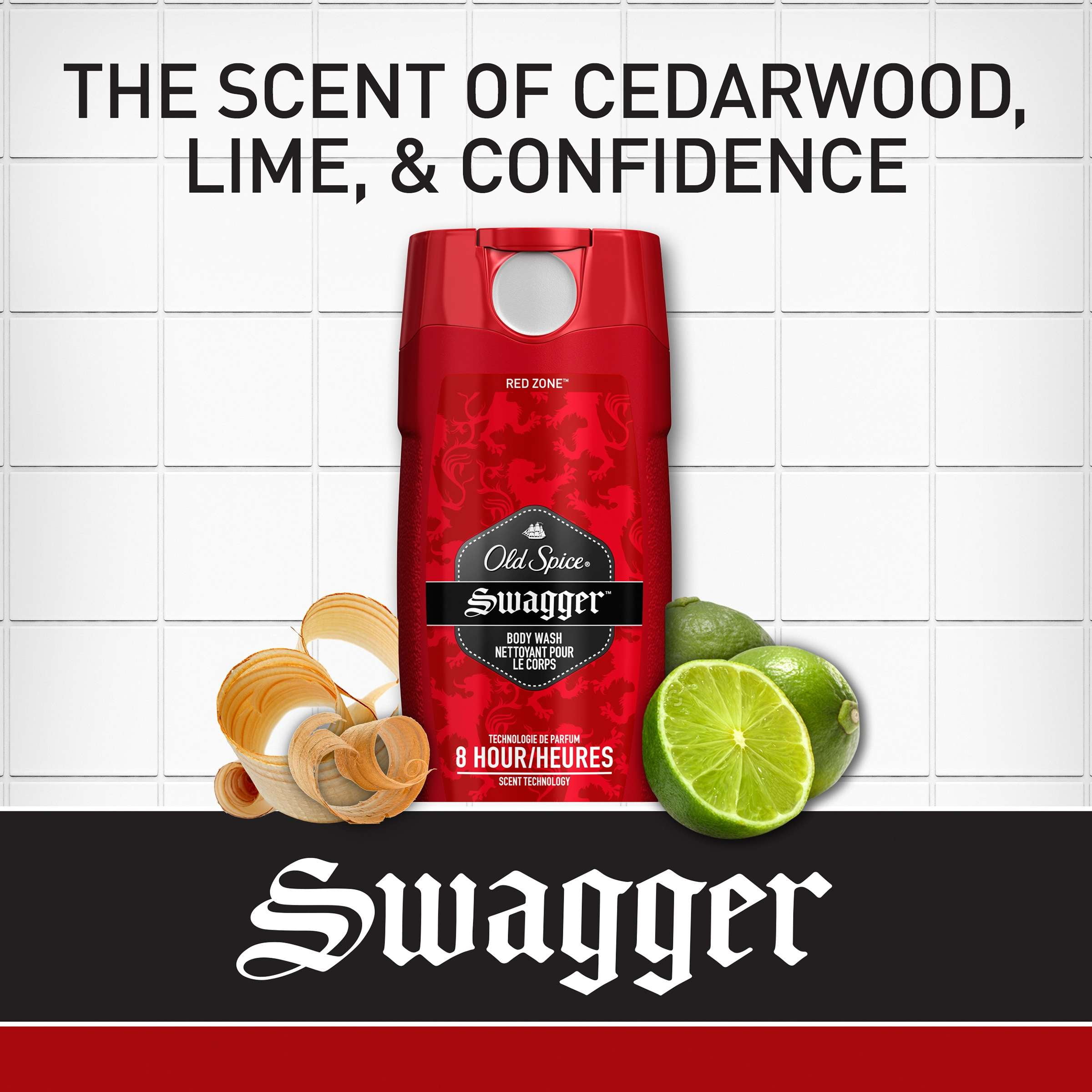 Old Spice Red Zone Swagger Scent Body Wash for Men, 32 oz