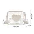 thumbnail image 3 of SLYNSHome Transparent Crossbody Bag,Heart Decor PVC Adjustable Strap Fashion Shoulder Purse,Silver Lightweight Clear Mini Handbag For Daily Outdoor Use, 3 of 6