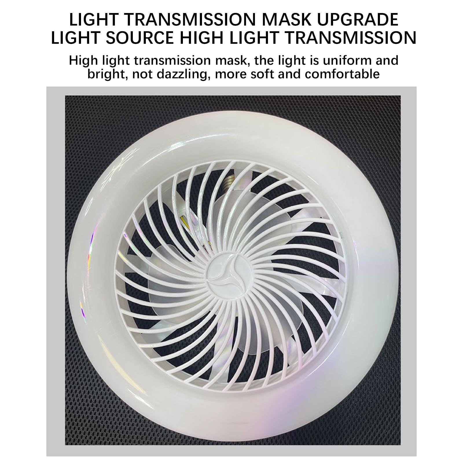 XEOVHV Clearance Ceiling Fans with Lights and Remote, 30W Universal Head Screw Mouth Fan Light, Remote Control Household Fan Light Ceiling Fan,Household Silent Electric Fan
