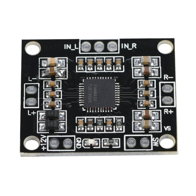 Placa amplificadora de audio digital de clase D de 12 V y 15 W, módulo estéreo de vídeo de doble canal.
