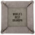 thumbnail image 4 of Pavilion - World's Best Grandpa - Large Snap Together Catch All Tray 8.5 Inch, 4 of 7