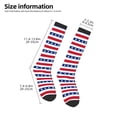thumbnail image 2 of Rateoe American Patriotic Stars And Stripes Pattern Women’s Knee High Crew Socks,Trouser Socks Comfortable, Breathable, Moisture-Wicking and Soft, 2 of 6