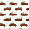 thumbnail image 2 of No. 918 Christmas Pickup Truck 2-Piece Semi-Sheer Rod Pocket Kitchen Curtains, 54"x36", Holiday Red, 2 of 4
