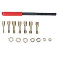 thumbnail image 4 of Metric Thread Restorer Kit, 15Pcs Mutiple Use Practical Thread Repair Tool Professional Thread Tap Die Set Threading Tool With 7Pcs Die 7Pcs Tap 1Pc File, For Car Brakes And, 4 of 8