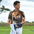 thumbnail image 3 of Vsdgher Regal Shiba Inu Polo Shirts for Men, Men's Short Sleeve Stretch Polo Shirt, Shirts for Men-3X-Large, 3 of 6