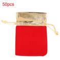 thumbnail image 1 of Dustproof Jewelry Velvet Bag, Multi-Functional Drawstring Pouch, 50pcs Office For Home Red,Black, 1 of 8