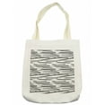 thumbnail image 1 of Abstract Tote Bag, Art Illustration of Automobile Tire Tracks Depicted in Grunge Style, Cloth Linen Reusable Bag for Shopping Books Beach and More, 16.5" X 14", Cream, by Ambesonne, 1 of 1