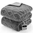 thumbnail image 2 of Yiwa ETL Certified Sherpa Electric Blanket, Fast Heating with 10 Adjustable Heat & Timer Levels, Machine Washable, 2 of 10