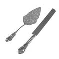 thumbnail image 3 of Ella Celebration Silver Wedding Cake Knife & Server Set, Vintage Cake Cutting Utensils, Party Supplies Golden Anniversary Decorations (Elegant Silver), 3 of 4
