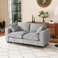 thumbnail image 5 of WestinTrends Augusta 70" Modular Chenille Loveseat Sofa With USB/Type-C Ports and Side Pockets, Light Gray, 5 of 16