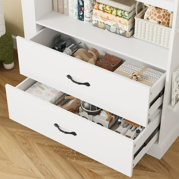 Kids dresser ethnographic with bookshelf