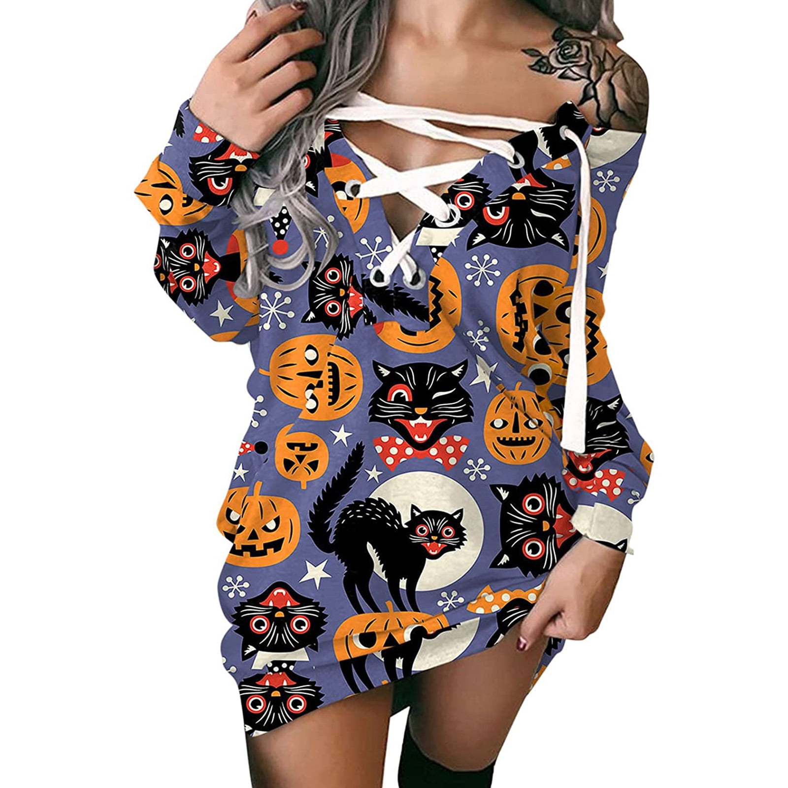 Women's Halloween Prints Off-Shoulder 