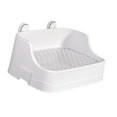 thumbnail image 4 of Caja de arena de conejos esquina para ir al baño, portátil, con una bandeja de sartén alta de deflectación, inodoro para mascotas, para chinchillas, 4 of 10
