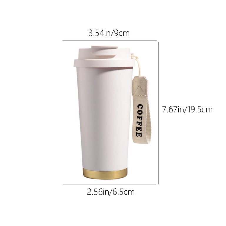 Yhmxh Insulated Coffee Mug with Ceramic Coating, 18 oz Food Grade Stainless  Steel Lined Travel Coffee Mug with Leakproof Lid, Double Wall Stainless ...