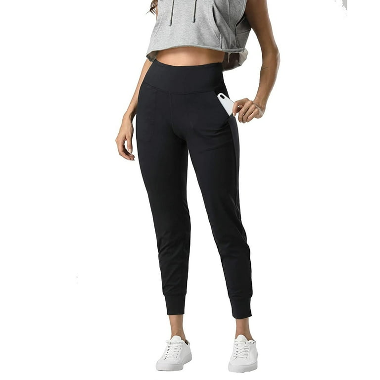 Athletic Joggers Women Sweatpants With Pockets Workout Leggings Yoga Pants  For Women Black XS 